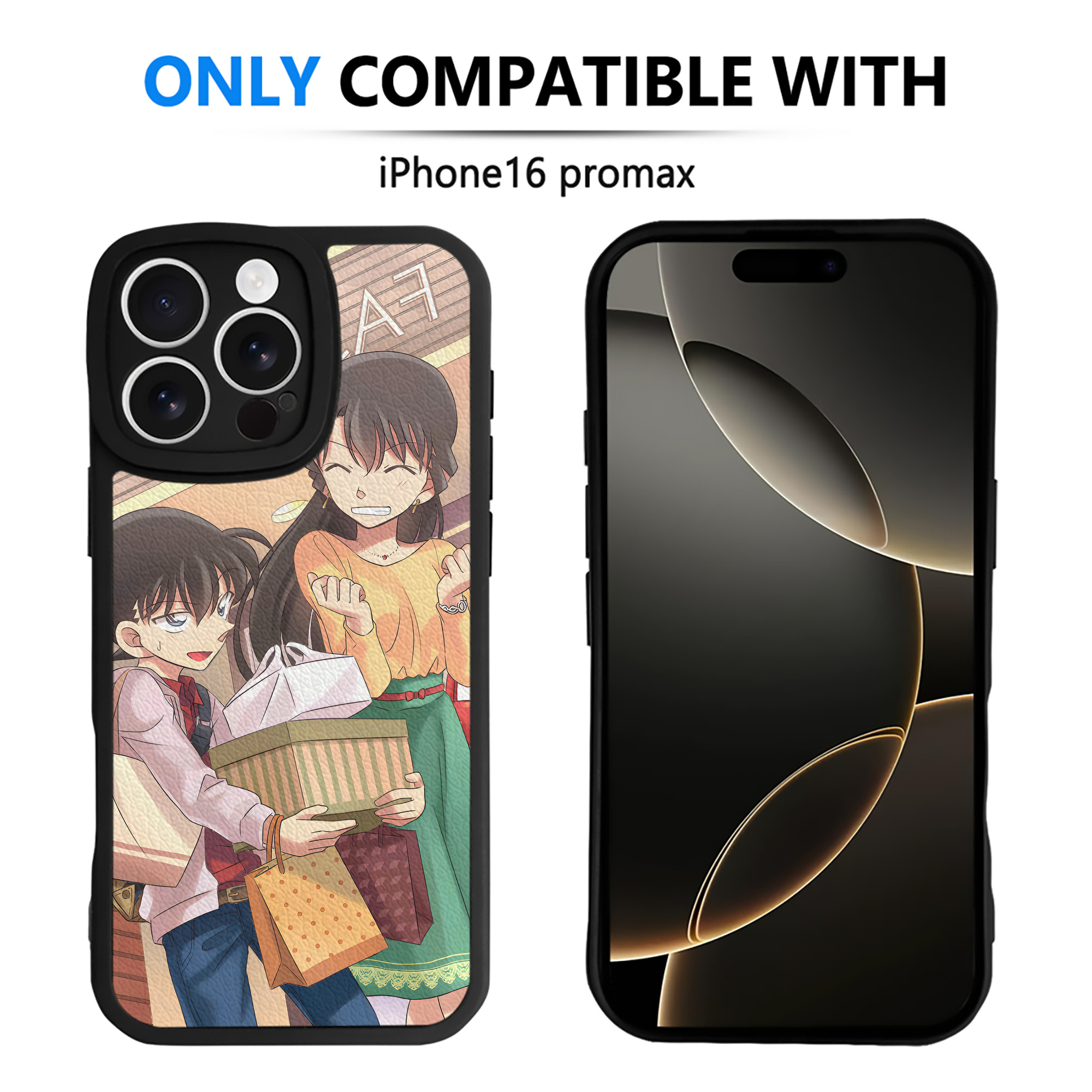 （画像用） 名探偵コナン Detective Conan 【iPhone 16シリーズ対応】シリコンスマホケース（レザー調） 材質：シリコン